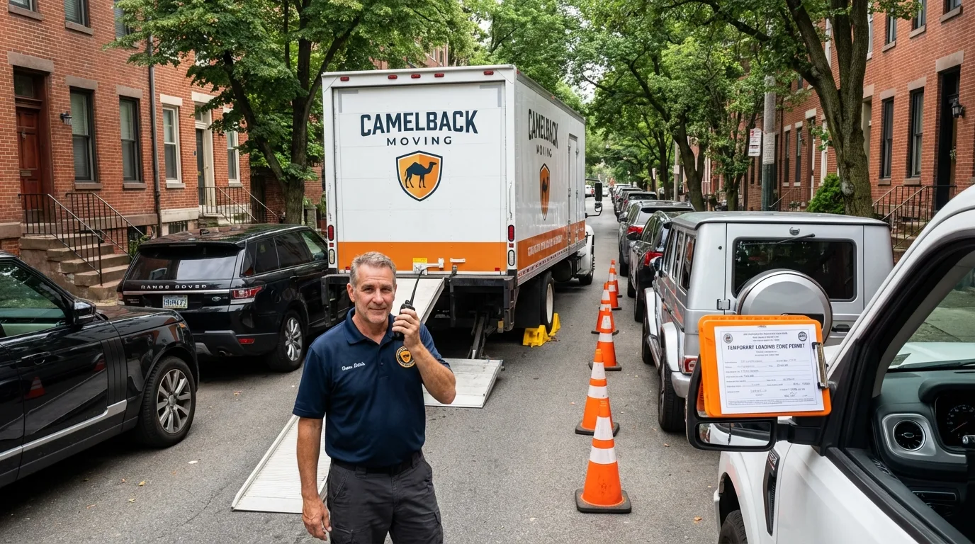 City street loading permit setup in East Dennis, MA
